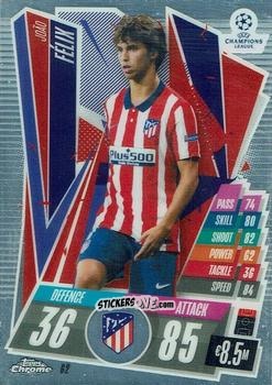 Sticker Joao Felix - UEFA Champions League Chrome 2020-2021. Match Attax n. 62 - Topps