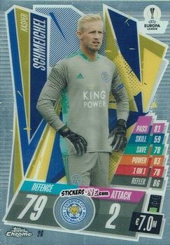 Sticker Kasper Schmeichel - UEFA Champions League Chrome 2020-2021. Match Attax n. 26 - Topps