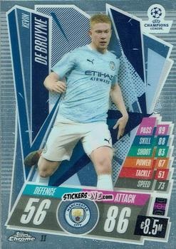 Cromo Kevin De Bruyne - UEFA Champions League Chrome 2020-2021. Match Attax n. 11 - Topps