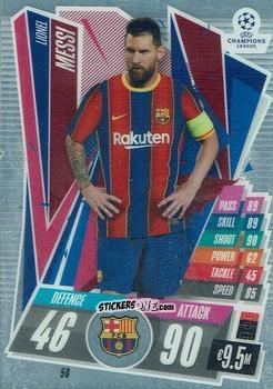 Cromo Lionel Messi - UEFA Champions League Chrome 2020-2021. Match Attax n. 56 - Topps