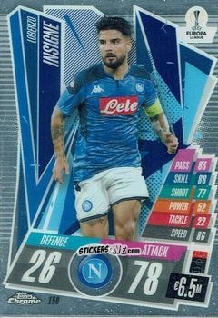 Sticker Lorenzo Insigne - UEFA Champions League Chrome 2020-2021. Match Attax n. 150 - Topps