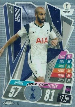 Cromo Lucas Moura - UEFA Champions League Chrome 2020-2021. Match Attax n. 33 - Topps