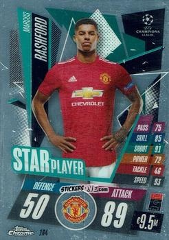 Sticker Marcus Rashford - UEFA Champions League Chrome 2020-2021. Match Attax n. 164 - Topps