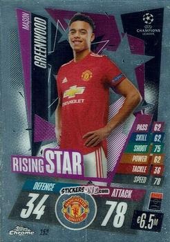 Figurina Mason Greenwood - UEFA Champions League Chrome 2020-2021. Match Attax n. 152 - Topps