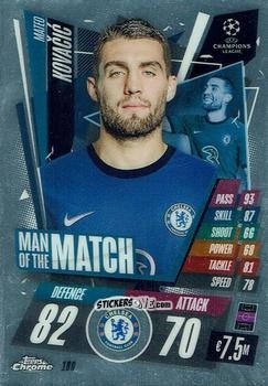 Figurina Mateo Kovacic - UEFA Champions League Chrome 2020-2021. Match Attax n. 180 - Topps