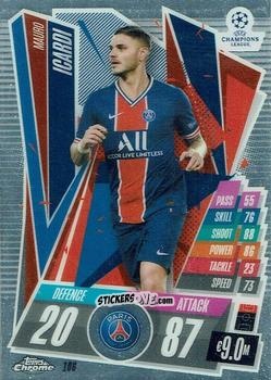 Figurina Mauro Icardi - UEFA Champions League Chrome 2020-2021. Match Attax n. 106 - Topps