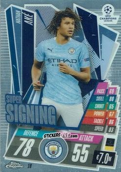 Figurina Nathan Ake - UEFA Champions League Chrome 2020-2021. Match Attax n. 10 - Topps