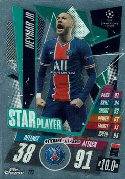 Figurina Neymar Jr - UEFA Champions League Chrome 2020-2021. Match Attax n. 173 - Topps