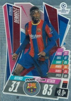 Figurina Ousmane Dembele - UEFA Champions League Chrome 2020-2021. Match Attax n. 53 - Topps