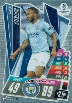 Cromo Raheem Sterling - UEFA Champions League Chrome 2020-2021. Match Attax n. 13 - Topps