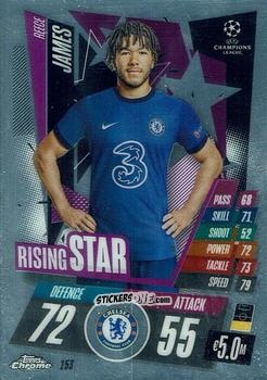 Figurina Reece James - UEFA Champions League Chrome 2020-2021. Match Attax n. 153 - Topps