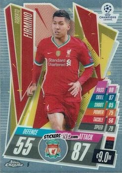 Figurina Roberto Firmino - UEFA Champions League Chrome 2020-2021. Match Attax n. 5 - Topps