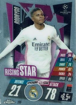 Figurina Rodrygo - UEFA Champions League Chrome 2020-2021. Match Attax n. 155 - Topps