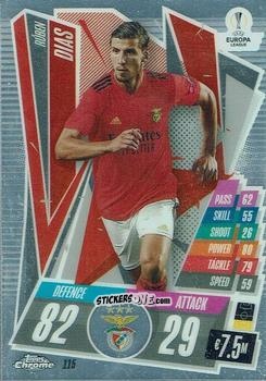 Figurina Ruben Dias - UEFA Champions League Chrome 2020-2021. Match Attax n. 115 - Topps