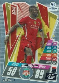 Cromo Sadio Mane - UEFA Champions League Chrome 2020-2021. Match Attax n. 6 - Topps