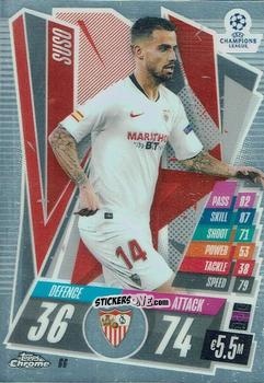 Figurina Suso - UEFA Champions League Chrome 2020-2021. Match Attax n. 66 - Topps