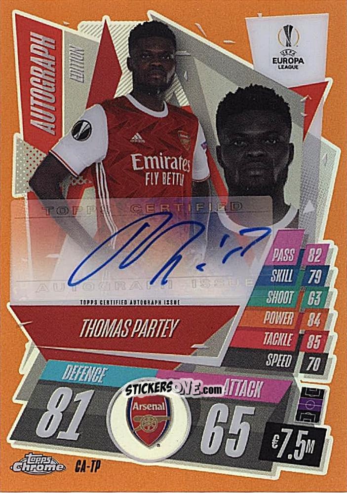 Sticker Thomas Partey - UEFA Champions League Chrome 2020-2021. Match Attax n. CA-TP - Topps