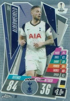 Figurina Toby Alderweireld - UEFA Champions League Chrome 2020-2021. Match Attax n. 32 - Topps