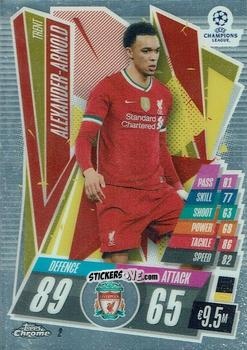 Figurina Trent Alexander-Arnold - UEFA Champions League Chrome 2020-2021. Match Attax n. 2 - Topps