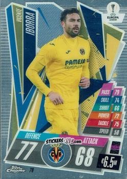 Figurina Vicente Iborra - UEFA Champions League Chrome 2020-2021. Match Attax n. 70 - Topps