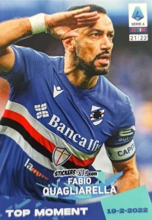 Figurina Fabio Quagliarella - Serie A TIM 2021-2022. Official Celebration Set n. CS59 - Panini