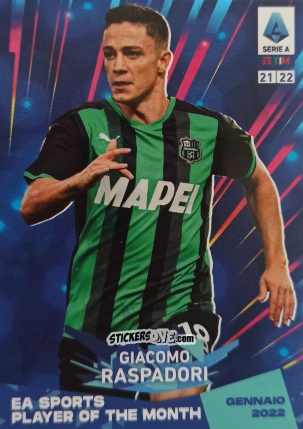 Sticker Giacomo Raspadori - Serie A TIM 2021-2022. Official Celebration Set n. CS44 - Panini