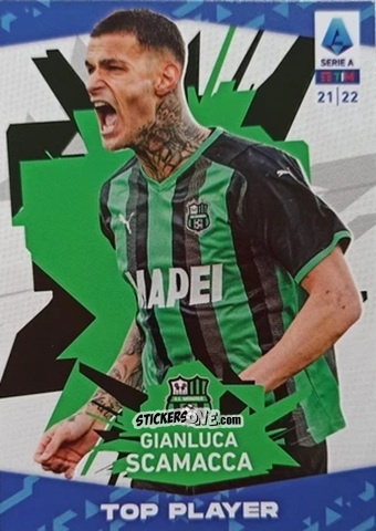 Sticker Gianluca Scamacca - Serie A TIM 2021-2022. Official Celebration Set n. CS25 - Panini