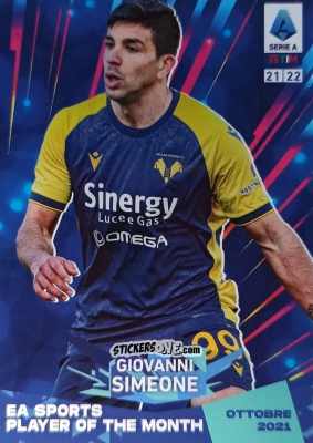 Sticker Giovanni Simeone - Serie A TIM 2021-2022. Official Celebration Set n. CS41 - Panini