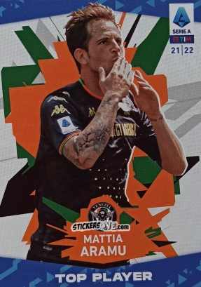 Sticker Mattia Aramu - Serie A TIM 2021-2022. Official Celebration Set n. CS29 - Panini