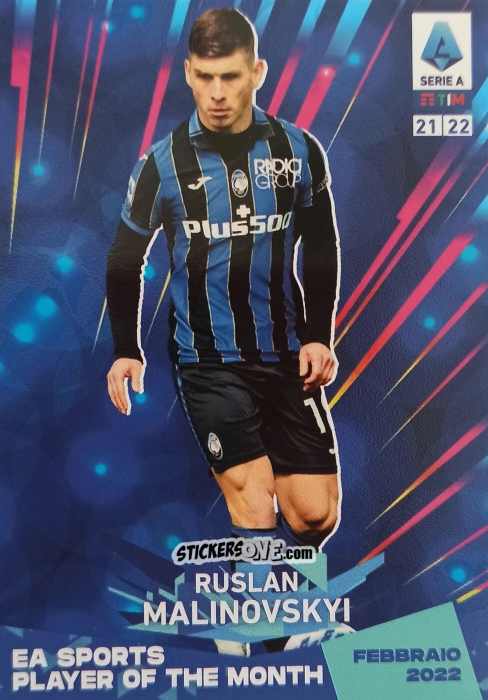 Sticker Ruslan Malinovskyi - Serie A TIM 2021-2022. Official Celebration Set n. CS45 - Panini