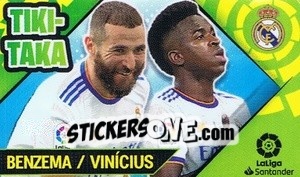 Figurina Benzema/Vinicius - Liga Spagnola 2022-2023 n. T12 - Panini