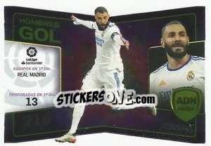 Figurina Benzema - Real Madrid (3) - Liga Spagnola 2022-2023 n. 623 - Panini