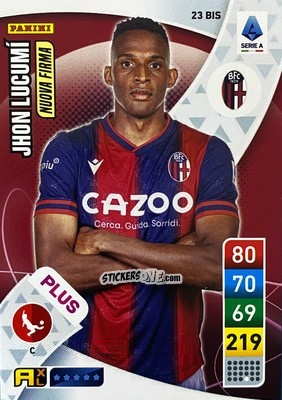 Sticker Jhon Lucumì - Calciatori 2022-2023. Adrenalyn XL n. 23BIS - Panini