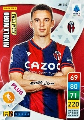 Sticker Nikola Moro - Calciatori 2022-2023. Adrenalyn XL n. 28BIS - Panini