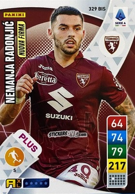 Cromo Nemanja Radonjic - Calciatori 2022-2023. Adrenalyn XL n. 329BIS - Panini