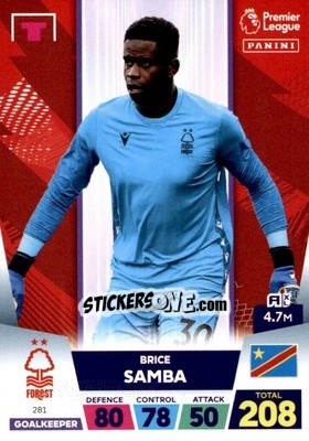 Cromo Brice Samba - English Premier League 2022-2023. Adrenalyn XL n. 281 - Panini