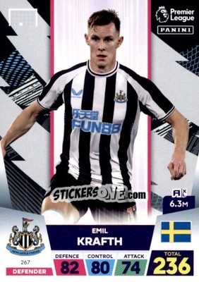 Sticker Emil Krafth - English Premier League 2022-2023. Adrenalyn XL n. 267 - Panini