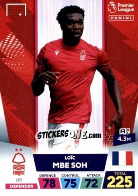 Figurina Loic Mbe Soh - English Premier League 2022-2023. Adrenalyn XL n. 283 - Panini