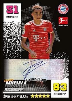 Cromo Jamal Musiala - German Fussball Bundesliga 2022-2023. Match Attax n. AU-JM - Topps