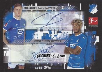 Sticker Christoph Baumgartner / Georginio Rutter - German Fussball Bundesliga 2022-2023. Match Attax n. CA-BR - Topps