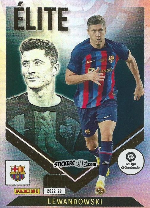 Sticker Lewandowski - Liga 2022-2023. Megacracks n. 497 - Panini