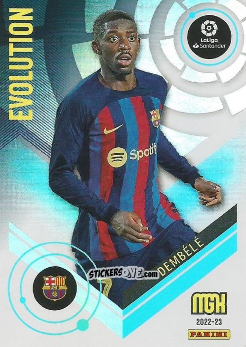Figurina Dembélé - Liga 2022-2023. Megacracks n. 499 - Panini