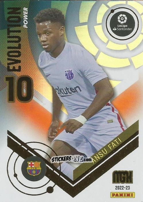 Sticker Ansu Fati - Liga 2022-2023. Megacracks n. P371 - Panini