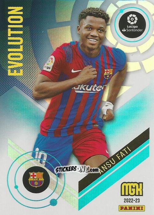 Sticker Ansu Fati - Liga 2022-2023. Megacracks n. 371 - Panini