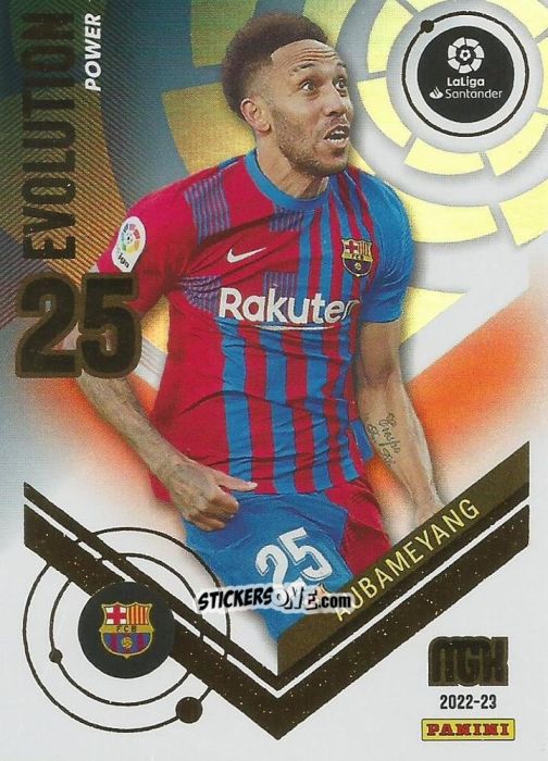 Sticker Aubameyang - Liga 2022-2023. Megacracks n. P373 - Panini