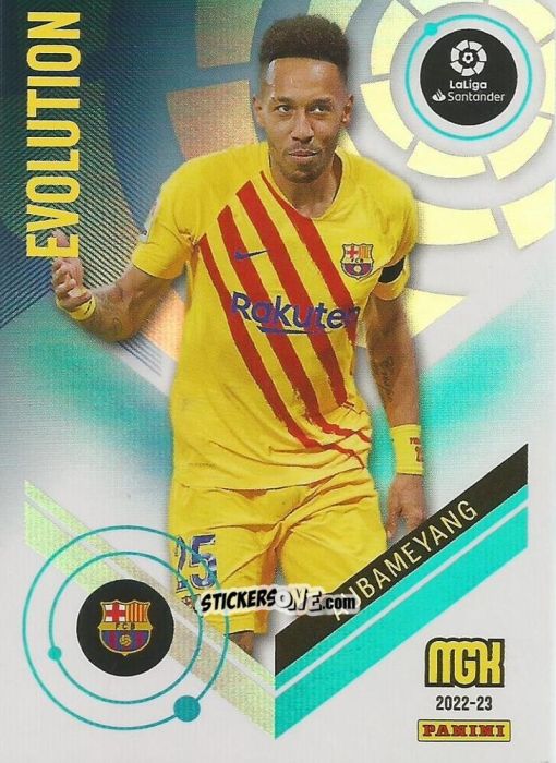Sticker Aubameyang - Liga 2022-2023. Megacracks n. 373 - Panini