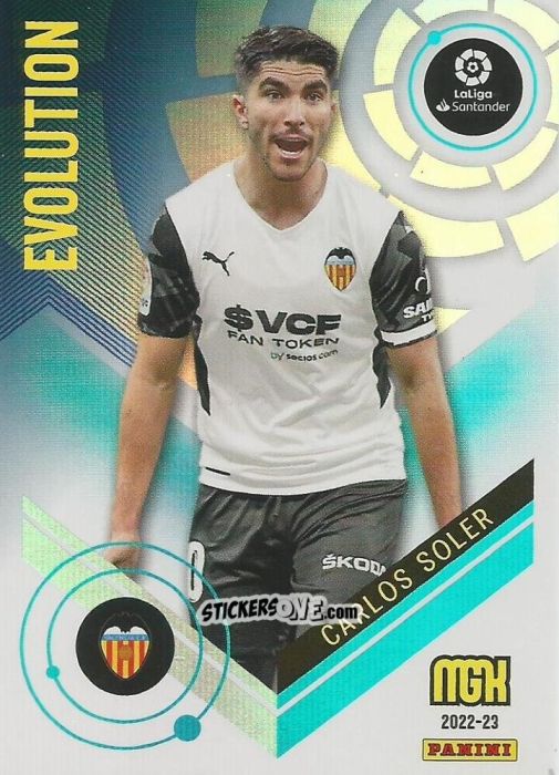 Figurina Carlos Soler - Liga 2022-2023. Megacracks n. 378 - Panini