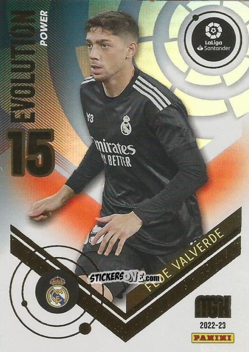 Sticker Fede Valverde - Liga 2022-2023. Megacracks n. P385 - Panini
