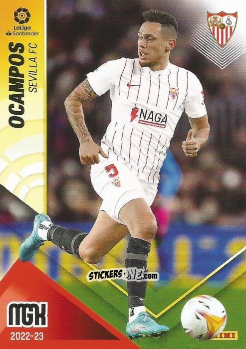 Cromo Lucas Ocampos - Liga 2022-2023. Megacracks n. 313 - Panini