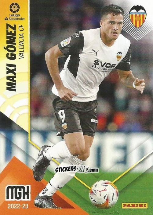 Cromo Maxi Gómez - Liga 2022-2023. Megacracks n. 333 - Panini